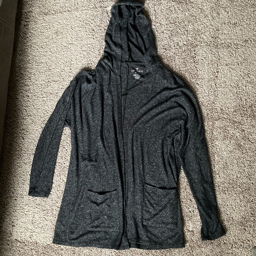 American Eagle Hooded Cardigan Sz M w/ Pockets